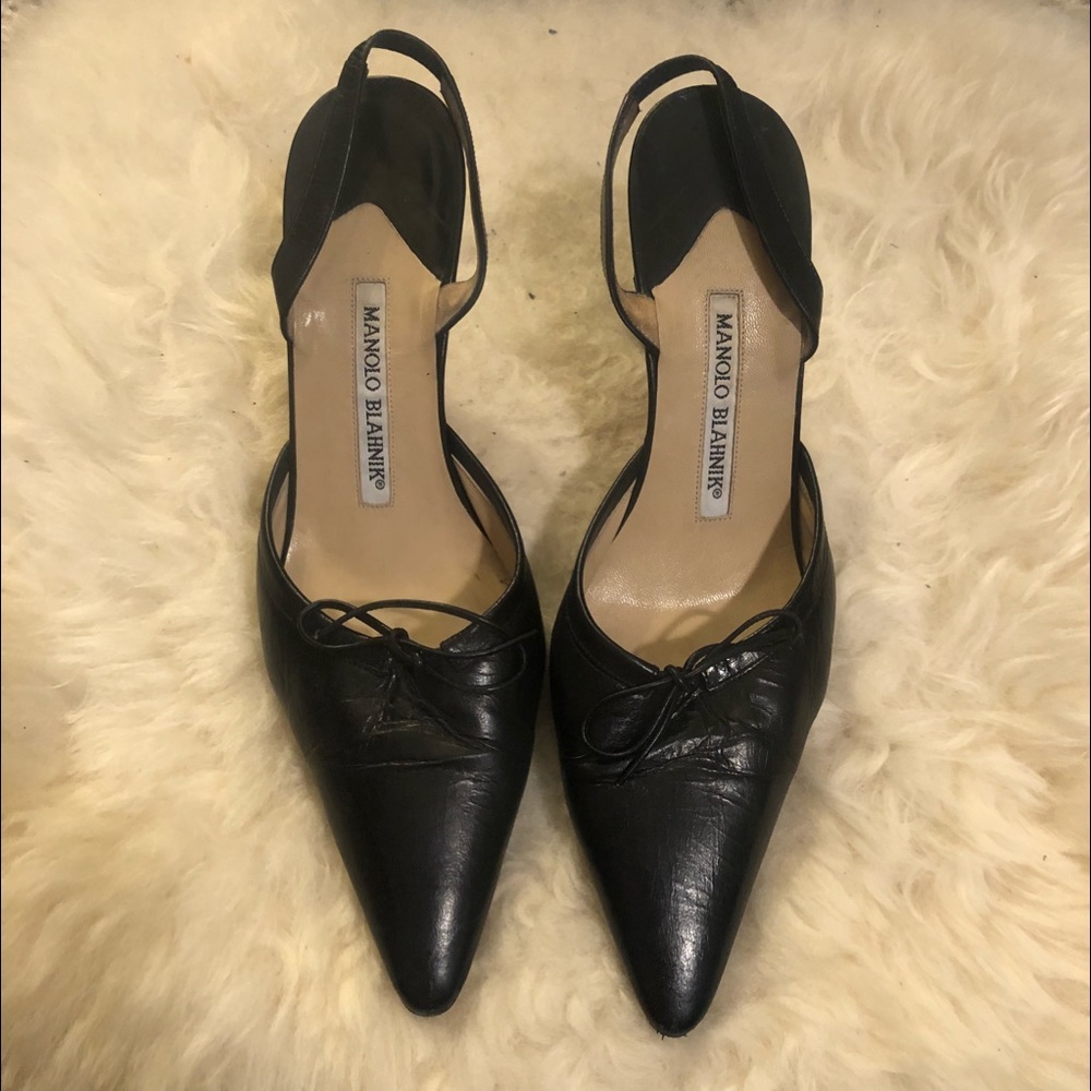 Manolo Blahnik Slingback Pumps Vintage 36.5 - Picture 2 of 15
